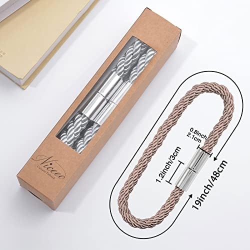 NICEEC 4 Pack Strong Magnetic Curtain Tiebacks Modern Simple Style Drape Tie - Image 5