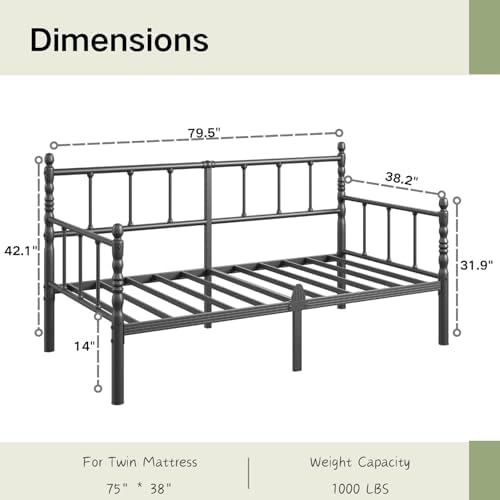 Auroral Zone Day Bed Frame Twin Size - Image 2