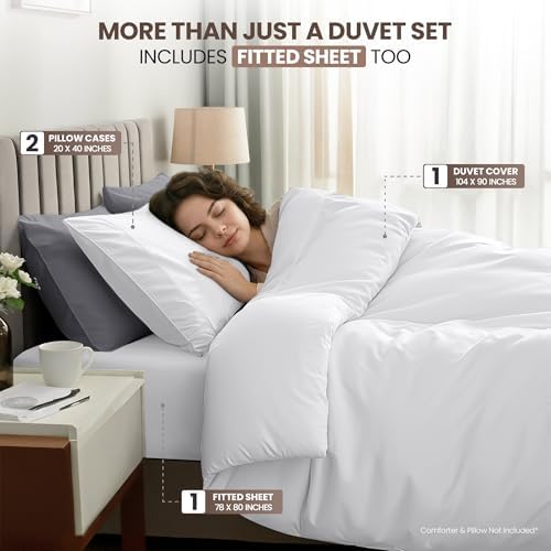 Duvet Cover King, 4 Piece Set, Extra Soft - Image 3