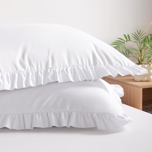 BEDSUM Standard Ruffled Pillow Shams by BEDSUM