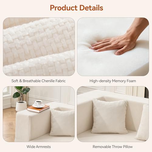 MONVANE Modular Sectional Sofa, Oversized 12 Seat Convertible U Shaped Couch - Image 6