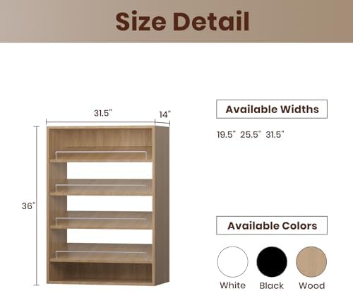 ROOMTEC 31.5" Shoe Shelf Short Tower Closet Unit, Modular Closet System - Image 2