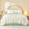 Litanika Twin Comforter Set, 2 Pieces Ivory Ruffle Bedding Set by Litanika