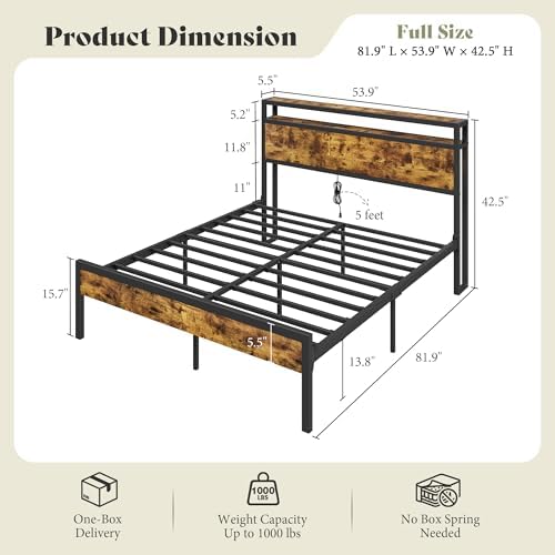 AMERLIFE Full Size Metal Bed Frame - Image 2