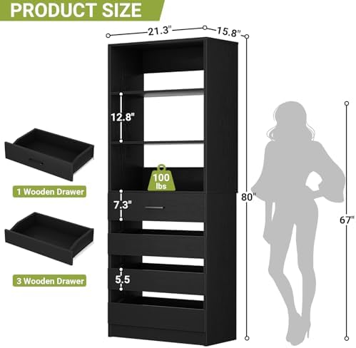 Aheaplus 21.3" Closet System - Image 2
