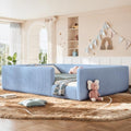 Full Size Corduroy Upholstered Floor Bed by KEIKI
