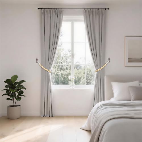 NICEEC 2 Pack Natural Cotton Rope Curtain Tiebacks Elegant Boho Style - Image 6