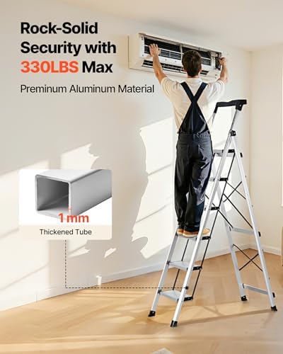 VEVOR 6 Step Ladder, Folding Step Stool - Image 4