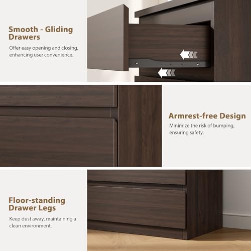 Jocoevol Modern 5 Drawer Dresser - Image 5