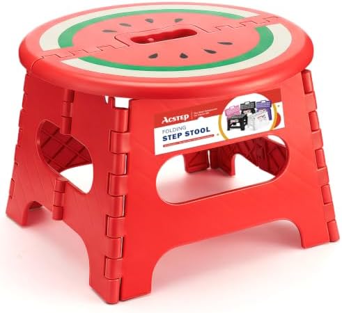 9 Inch Folding Step Stool for Kids, Sturdy Collapsible Step Stool Foldable Up by ACSTEP