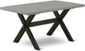 East West Furniture XT696 X-Style Mid-Century Modern Dining Table - a Rectangle Wooden Table Top with Stylish Legs, 36x60 Inch, Multi-Color