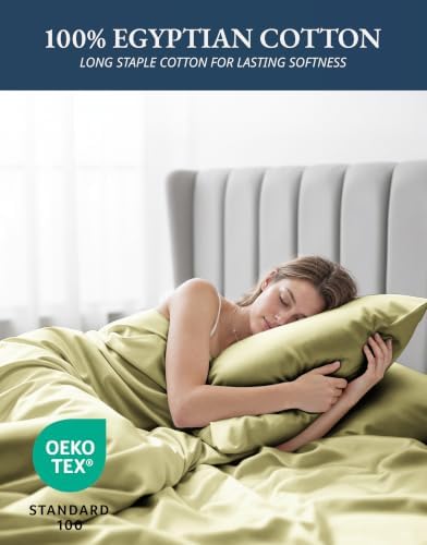 LANE LINEN King Sheets Deep Pocket 100% Egyptian Cotton Sateen - Image 4