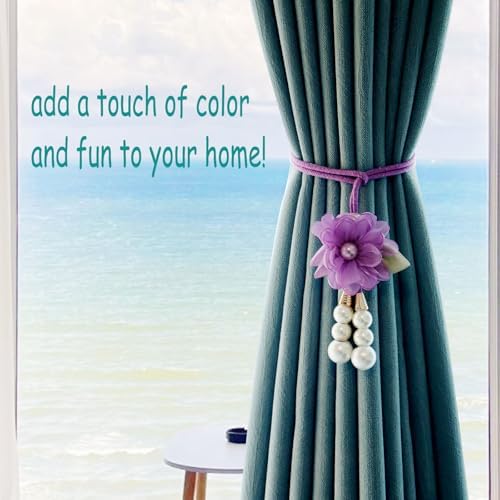 Adjustable Curtain Tiebacks， 4-Pack Hand-Woven Rope - Image 2