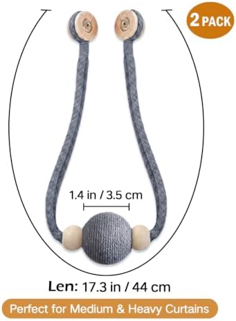 2 Pack Magnetic Curtain Tiebacks, Minimalist Curtain Holdbacks - Image 3