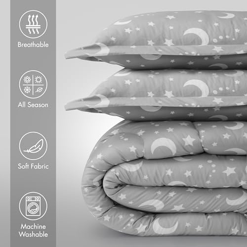 Utopia Bedding 3 Pc Kids Twin Comforter Set, Moon Star - Image 2