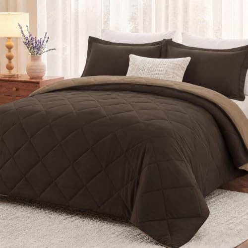 downluxe King Comforter Set Soft Reversible 3 Pieces by Downluxe