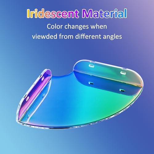 Sezanrpt 9.5x9.5 Inch Acrylic Corner Floating Shelf Set of 2, Iridescent Corner - Image 5