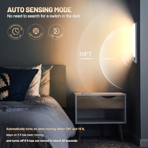10 inch Under Cabinet Lighting, 6 Pack Motion Sensor Light Indoor Rechargeable - Image 2