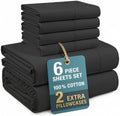 Casa Platino Sheets Full – 6 Piece Crisp Percale Weave Full Cooling Sheets by CasaPlatino