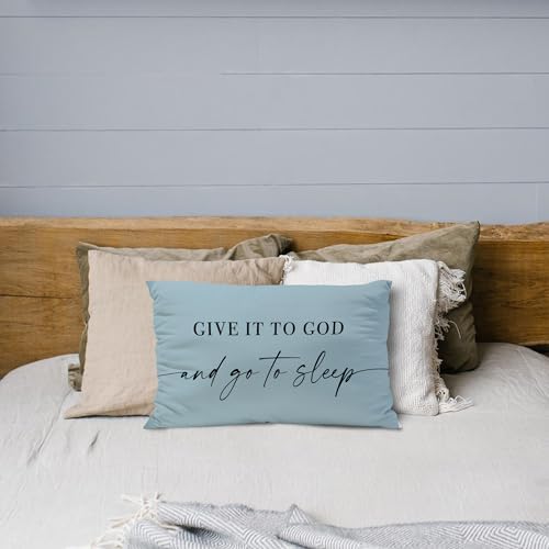 Knibeo Give It to God and Go to Sleep, Decorative Pillows Cover - Image 2
