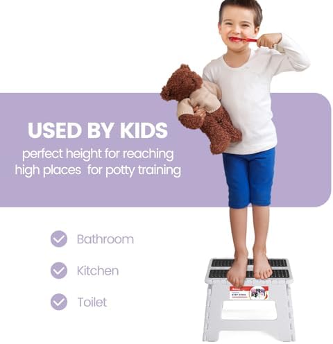 9" Folding Step Stool, Non-Slip Surface Stool - Image 6