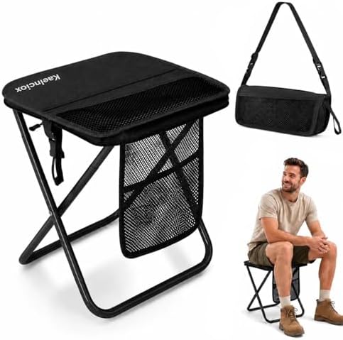 Foldable Backpack Stool for Adults: 16" Extra Tall Portable Collapsible Stool by Unknown