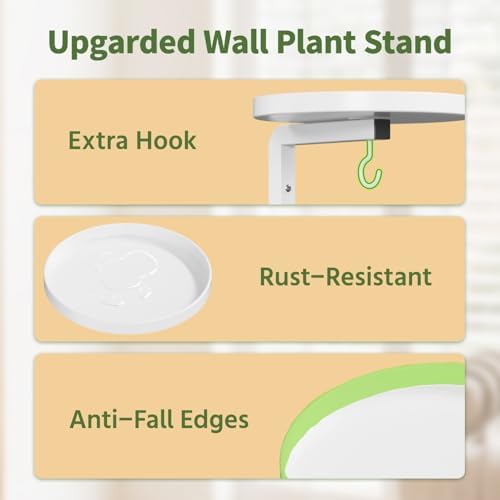 LASZOLA Plant Hanger Holder Window Shelf Wall Mounted Indoor - Image 4