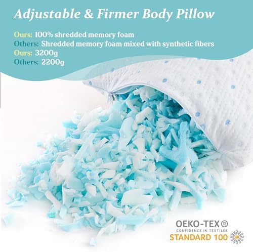 Cooling Body Pillow Shredded Memory Foam - Image 3