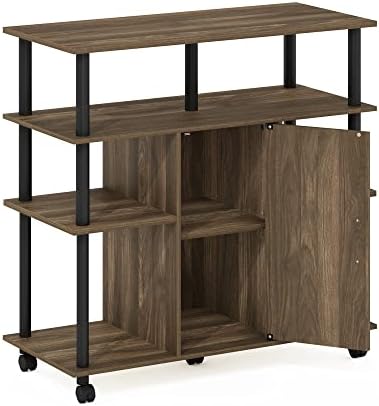 Furinno Helena 4-Tier Multifunction Rolling Open Shelves Storage Cart Organizer - Image 5