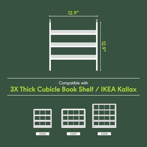 Furinno Cubicle 3-Shelf Cube Insert, Cube Organizer, Plain White - Image 6
