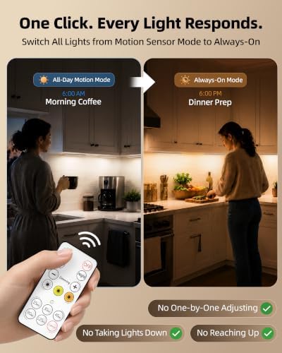 EZVALO 5-Pack Under Cabinet Lighting, 3300mAh Rechargeable Motion Sensor Light - Image 5