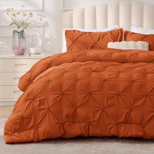 BEDELITE King Comforter Set Burnt Orange, Fluffy & Soft Comforter by BEDELITE
