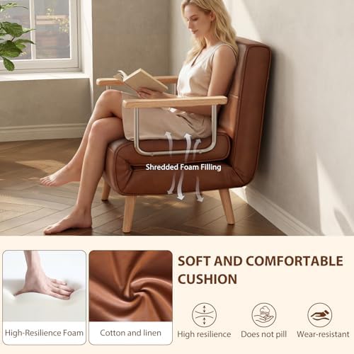 SUIYIMU Folding Chair Bed, 3-in-1 Convertible Sleeper Chair Bed - Image 5