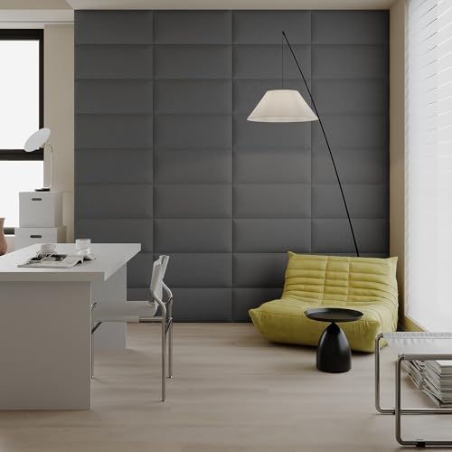 Oversized Dark Gray Linen Headboard 24x12 Inch 12-Panel Set - Image 4