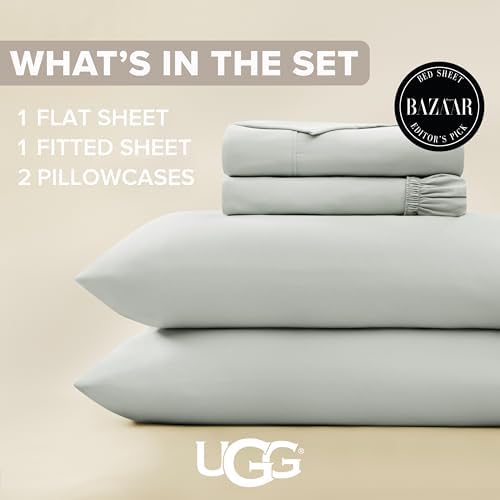 UGG Hedi Queen Sheet Set, Luxury Cooling Sheets - Image 3