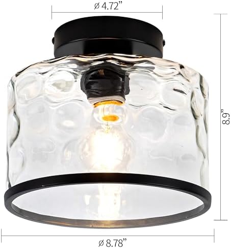 Glass Ceiling Light, Farmhouse Light Fixture - Image 2