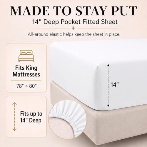 CozyLux King Size Comforter Set White, 7 Pieces Bed in a Bag - Image 5