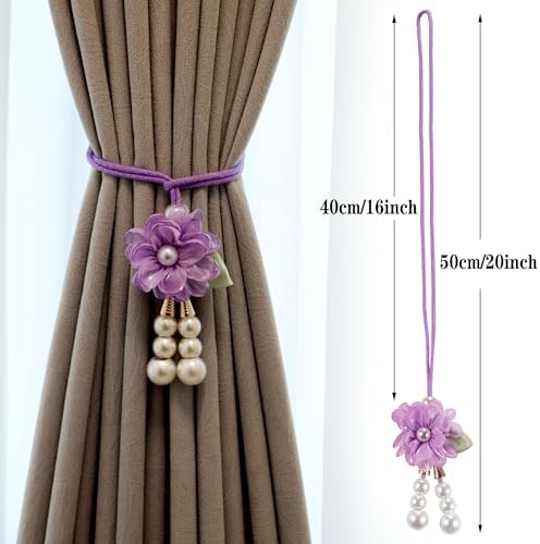 Adjustable Curtain Tiebacks， 4-Pack Hand-Woven Rope - Image 3