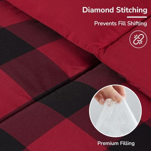 downluxe Lightweight Plaid Comforter Set - Image 5