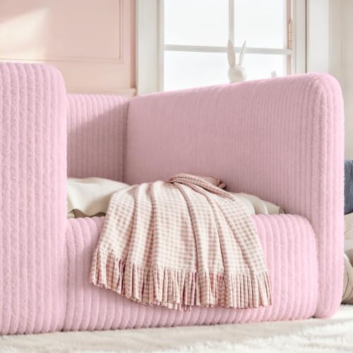 Twin Size Corduroy Upholstered Floor Bed - Image 6