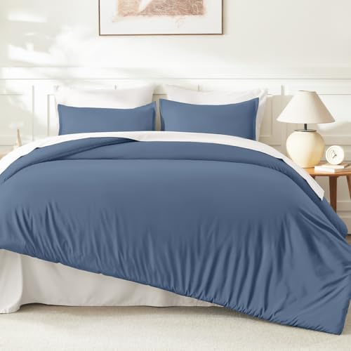 Litanika Ocean Blue California King Comforter Set, 3 Pieces Solid Bedding - Image 6