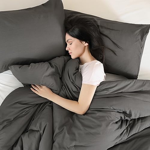 ROSGONIA Comforter Full Size for Girls Boys Teens Charcoal Grey - Image 2