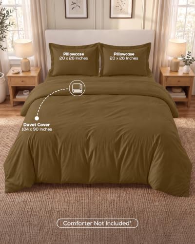 Duvet Cover Queen, 3 Piece Set, Extra Soft - Image 3