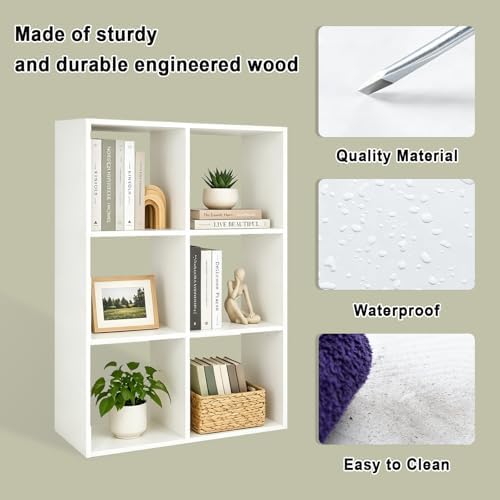 6 Cube Shelf Bookcase - Image 6