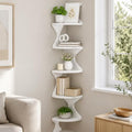 Corner Shelves Wall Mounted, Zigzag Corner Floating Shelves by YCICIHOMEGARDEN