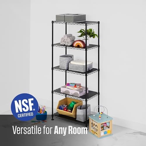 SafeRacks 5-Tier NSF Black Wire Shelving - Image 5