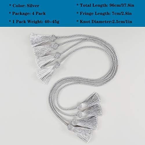 Elegant Tassel Curtain Tiebacks Rope Curtain Tie Backs - Image 4