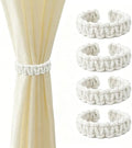 4 Pack Braided Curtain Tiebacks, Boho Handmade Curtain Holdbacks by Unknown