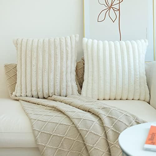 JOJUSIS Faux Fur Plush Throw Pillow Covers, 22 x 22-Inch - Image 7