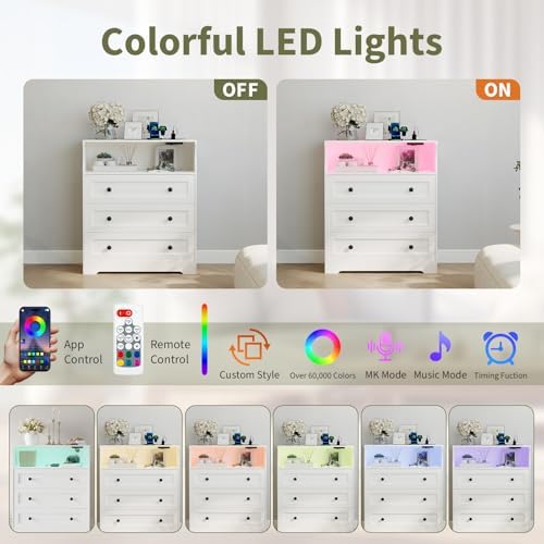Modern 3-Drawer Wooden Dresser - Image 4